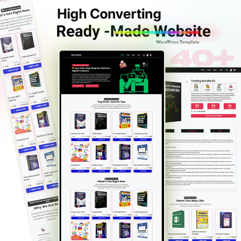 digital product website
